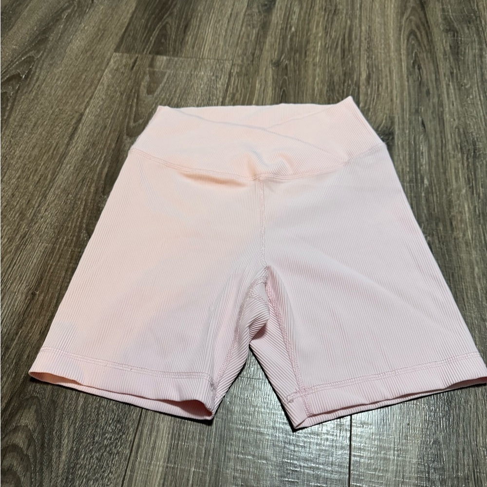 RM Pink Biker Knit Women's Activewear Shorts Nylon Spandex Athletic